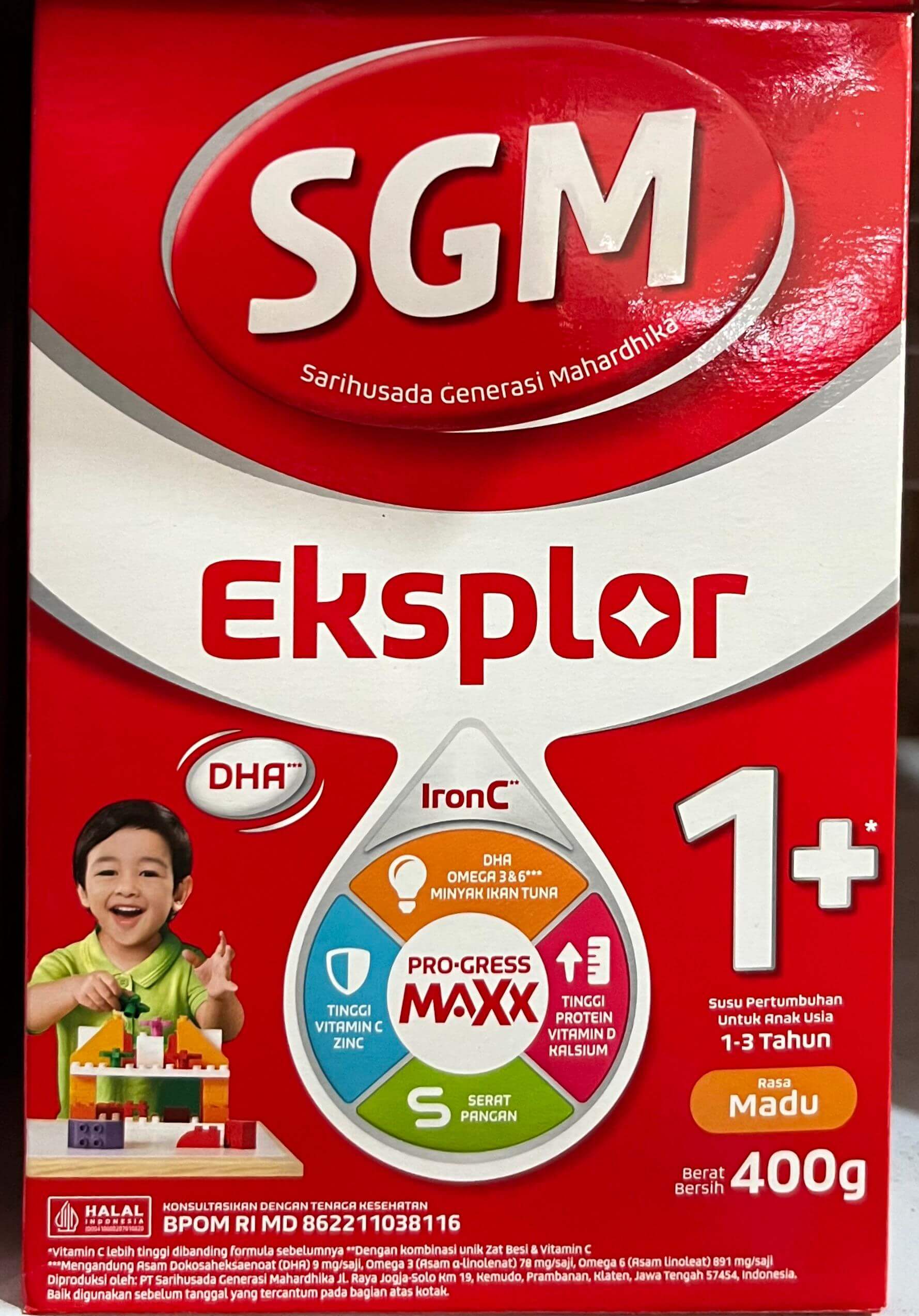 SGM Eksplor 1+ Rasa Madu 400g