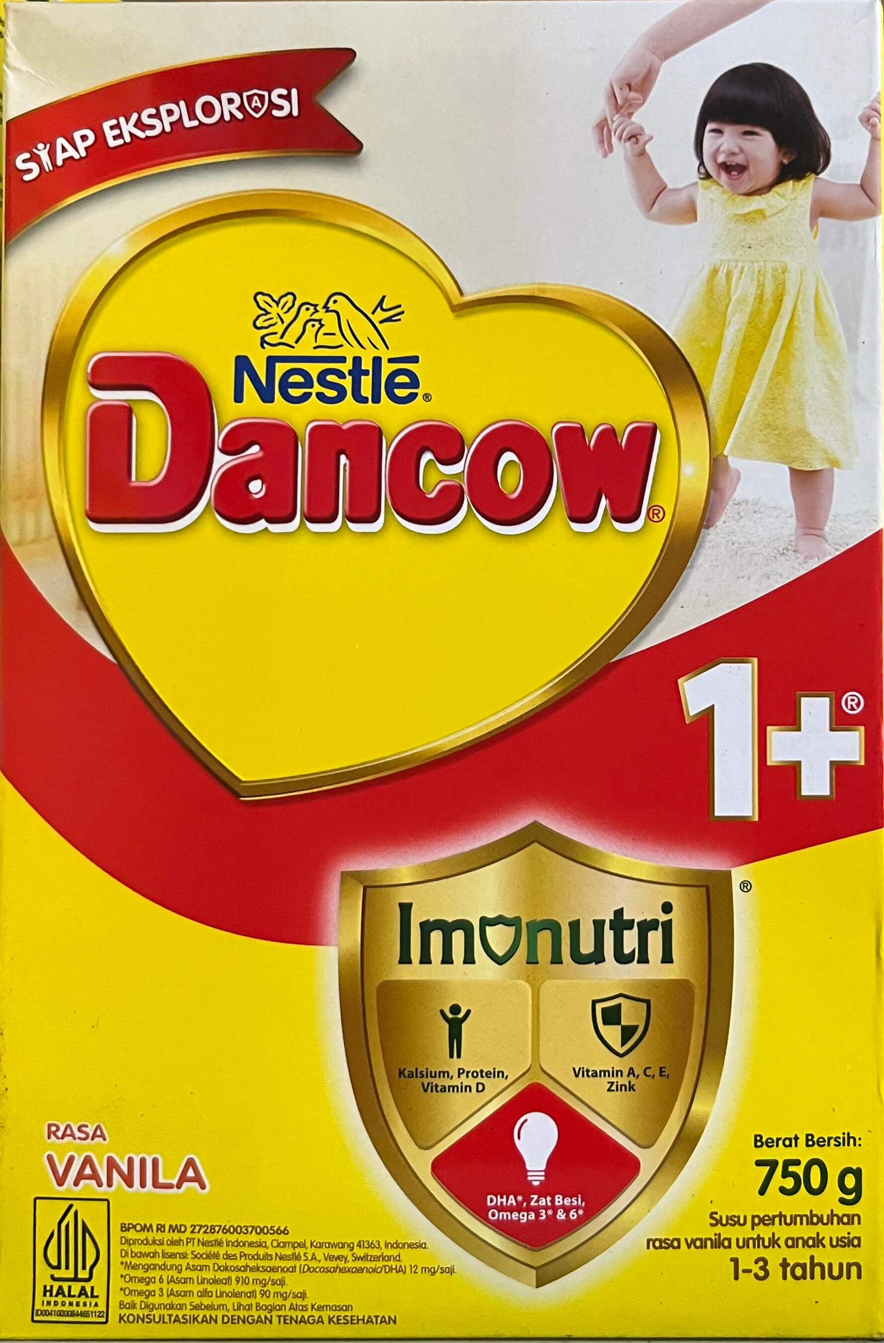 Dancow 1+ (1-3 tahun) Rasa Vanilla 750g