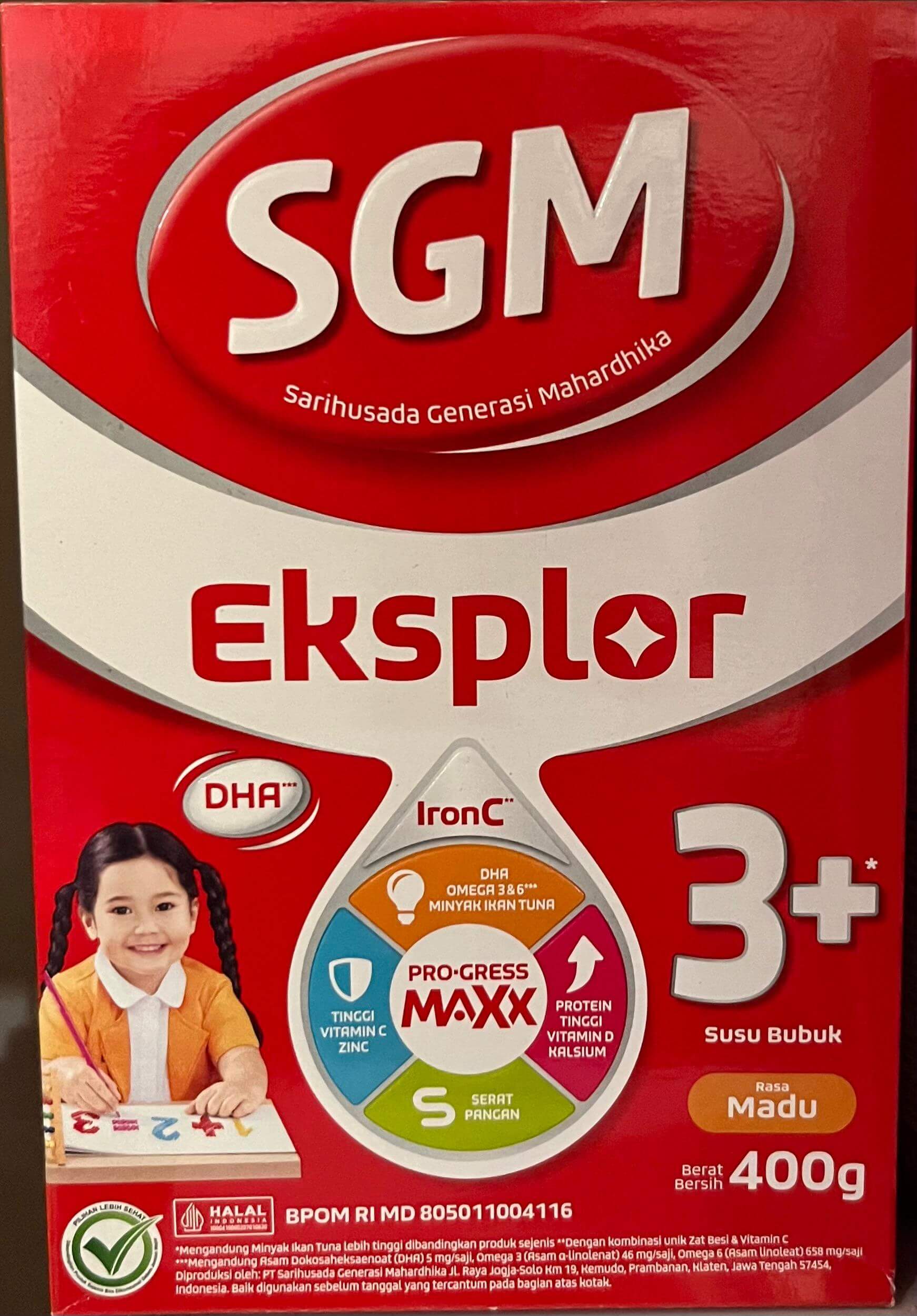SGM Eksplor 3+ Rasa Madu 400g