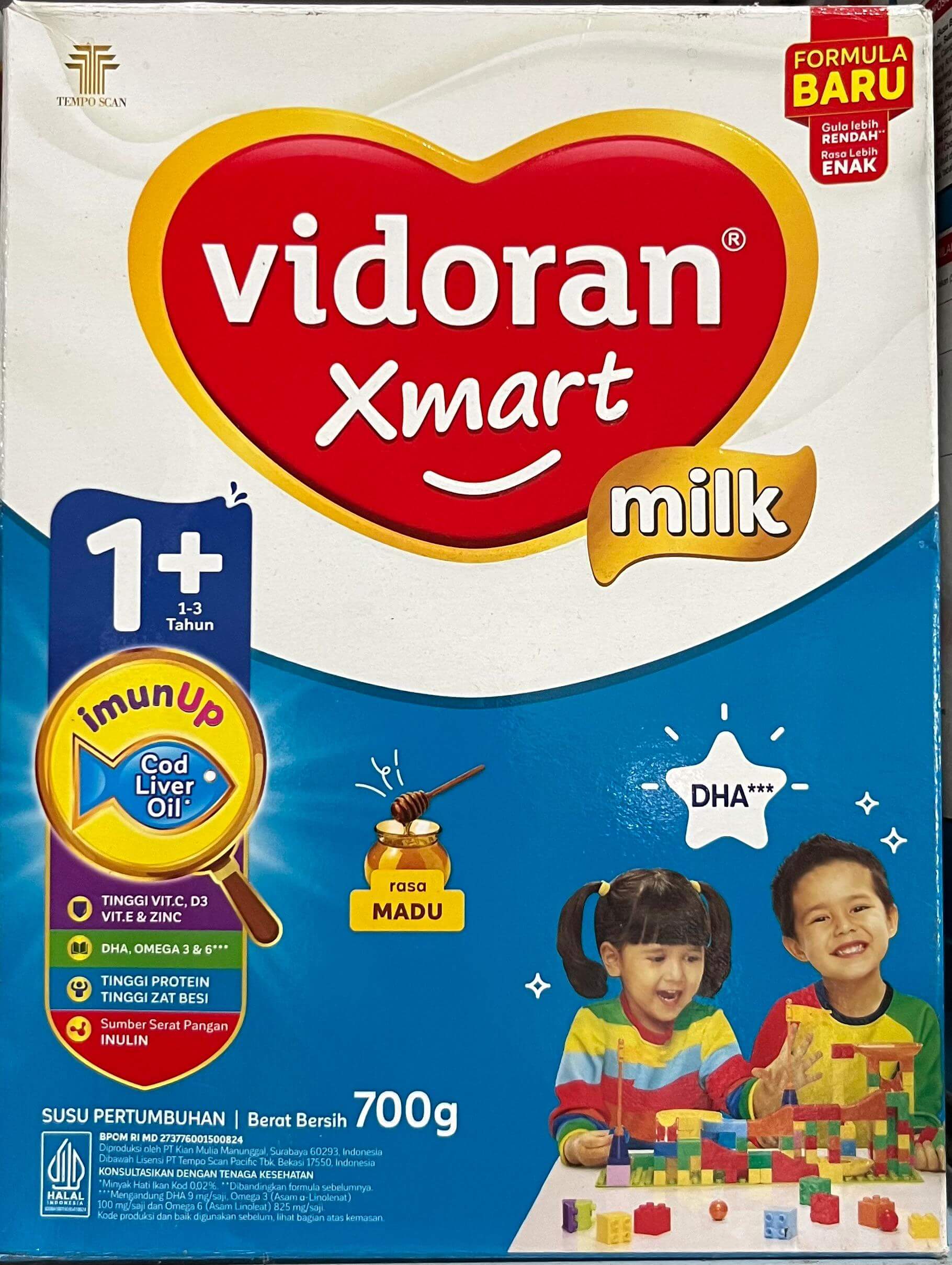 Vidoran 1+ Rasa Madu 700g