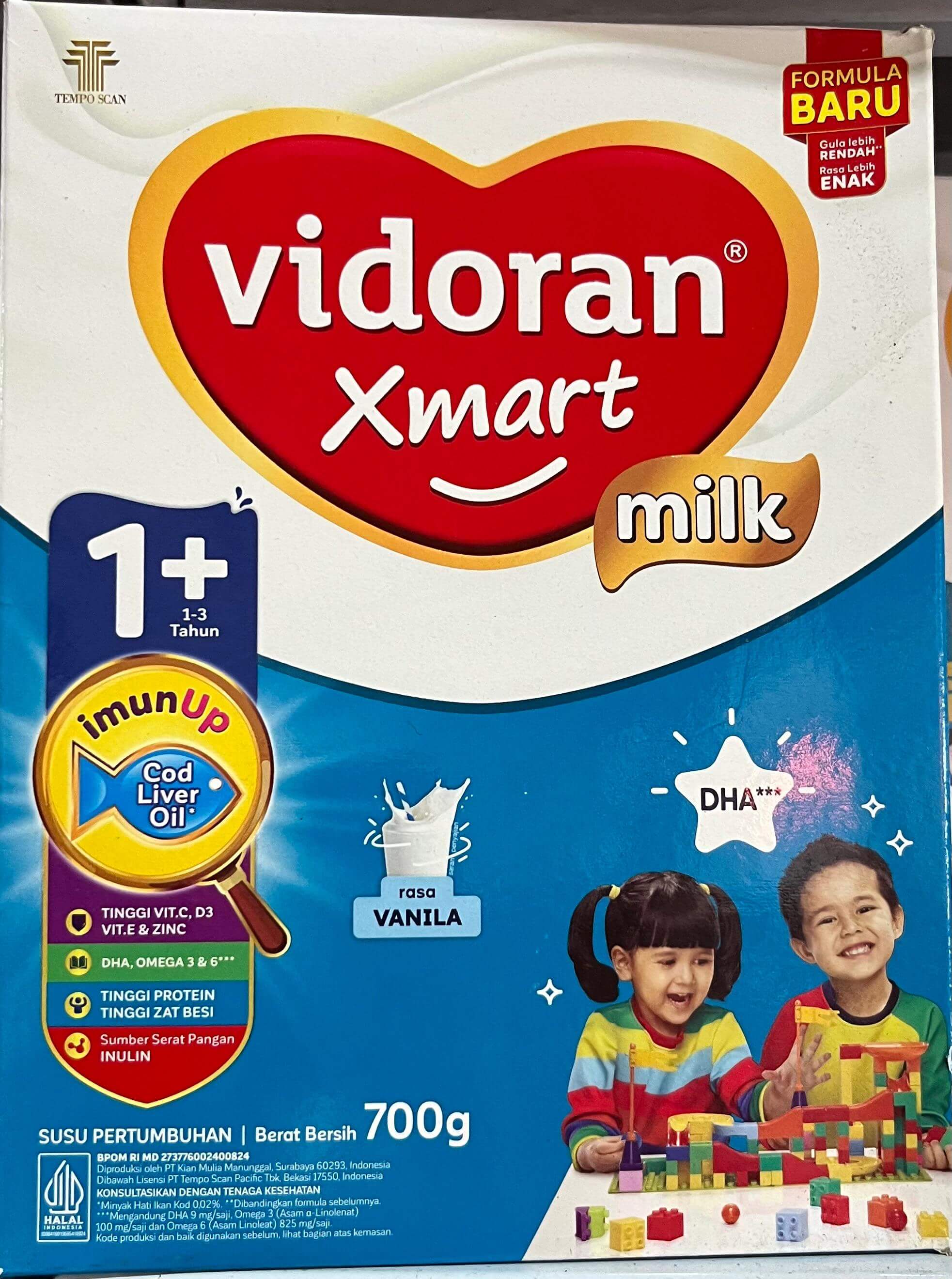 Vidoran 1+ Rasa Vanilla 700g