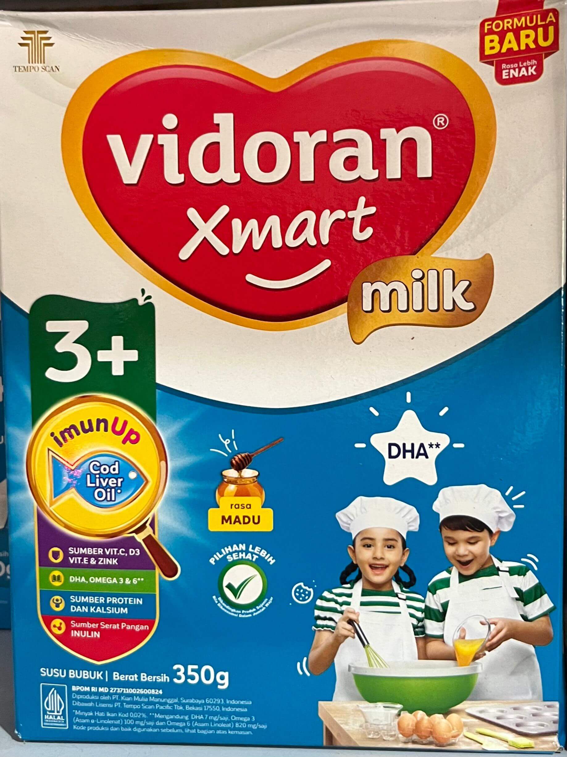 Vidoran 3+ Rasa Madu 350g