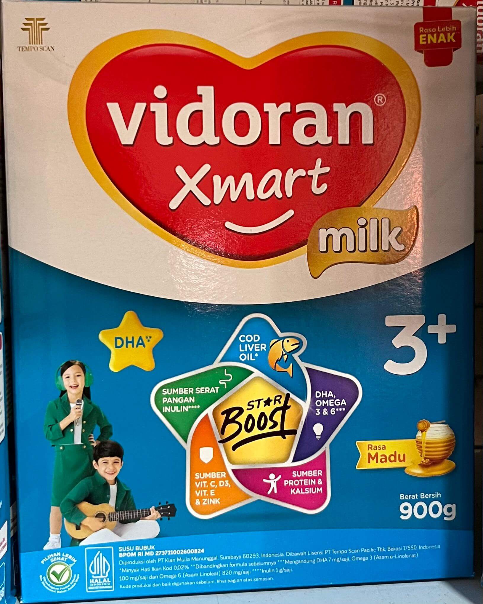 Vidoran 3+ Rasa Madu 900g