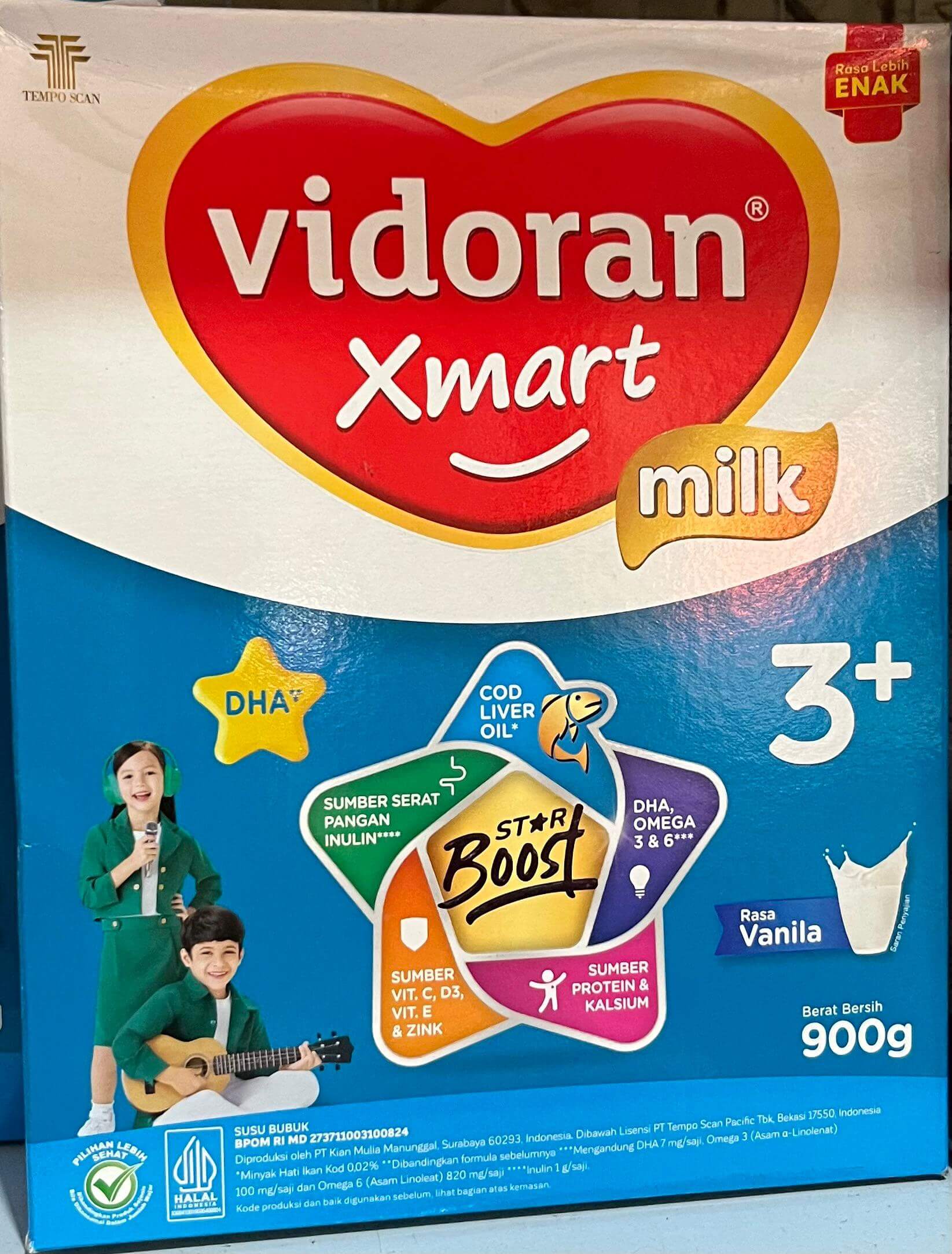 Vidoran 3+ Rasa Vanilla 900g